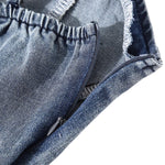 Women's Washed Denim Slip Midi Dress