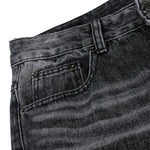 Vintage Washed Black Flared Denim Jeans