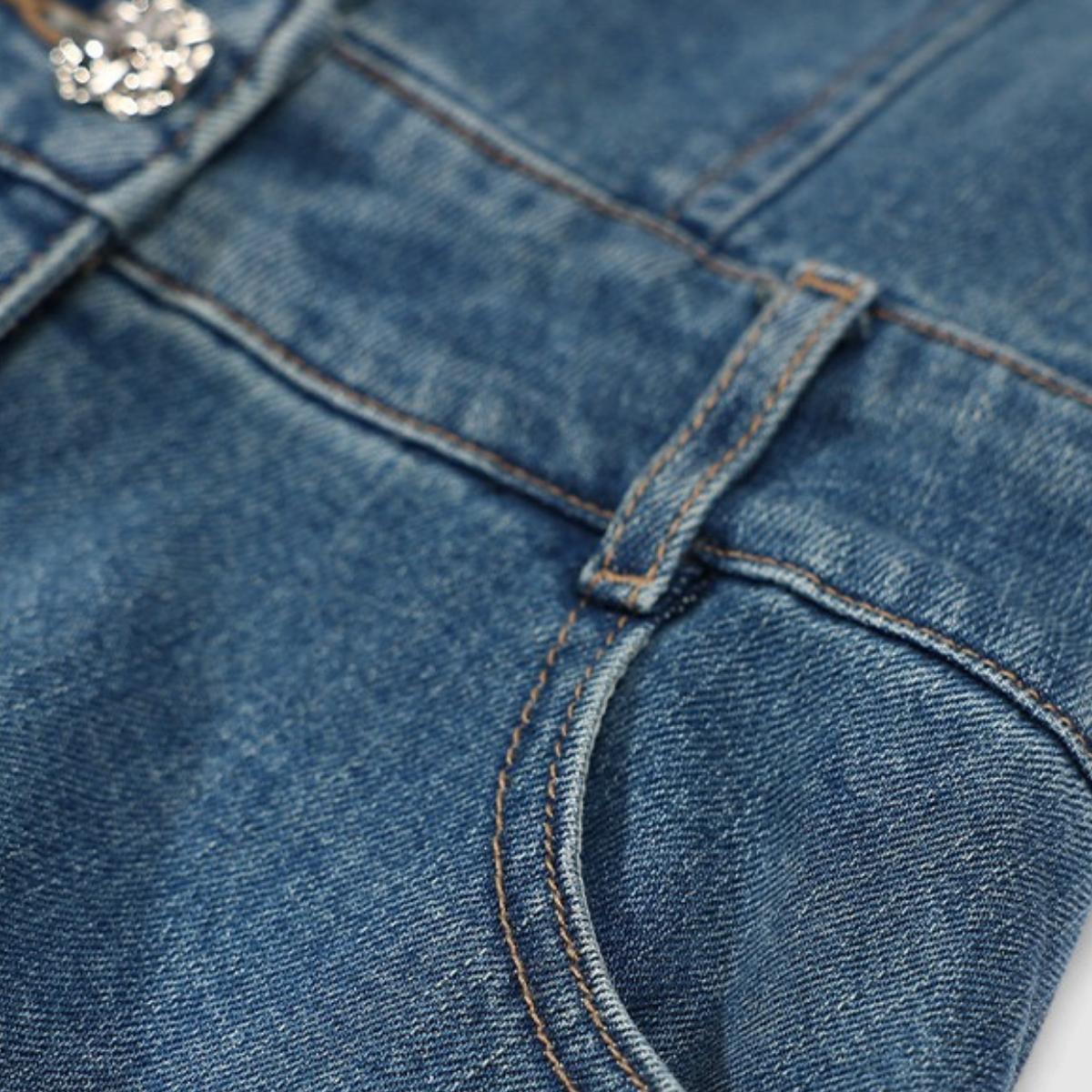 Button Front Halter Neck Denim Midi Dress