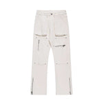 Stretch Zip Hem Utility Bootcut Jeans