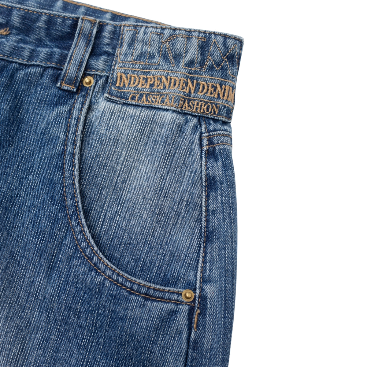 Paris Button Baggy Wide-Leg Denim Jeans