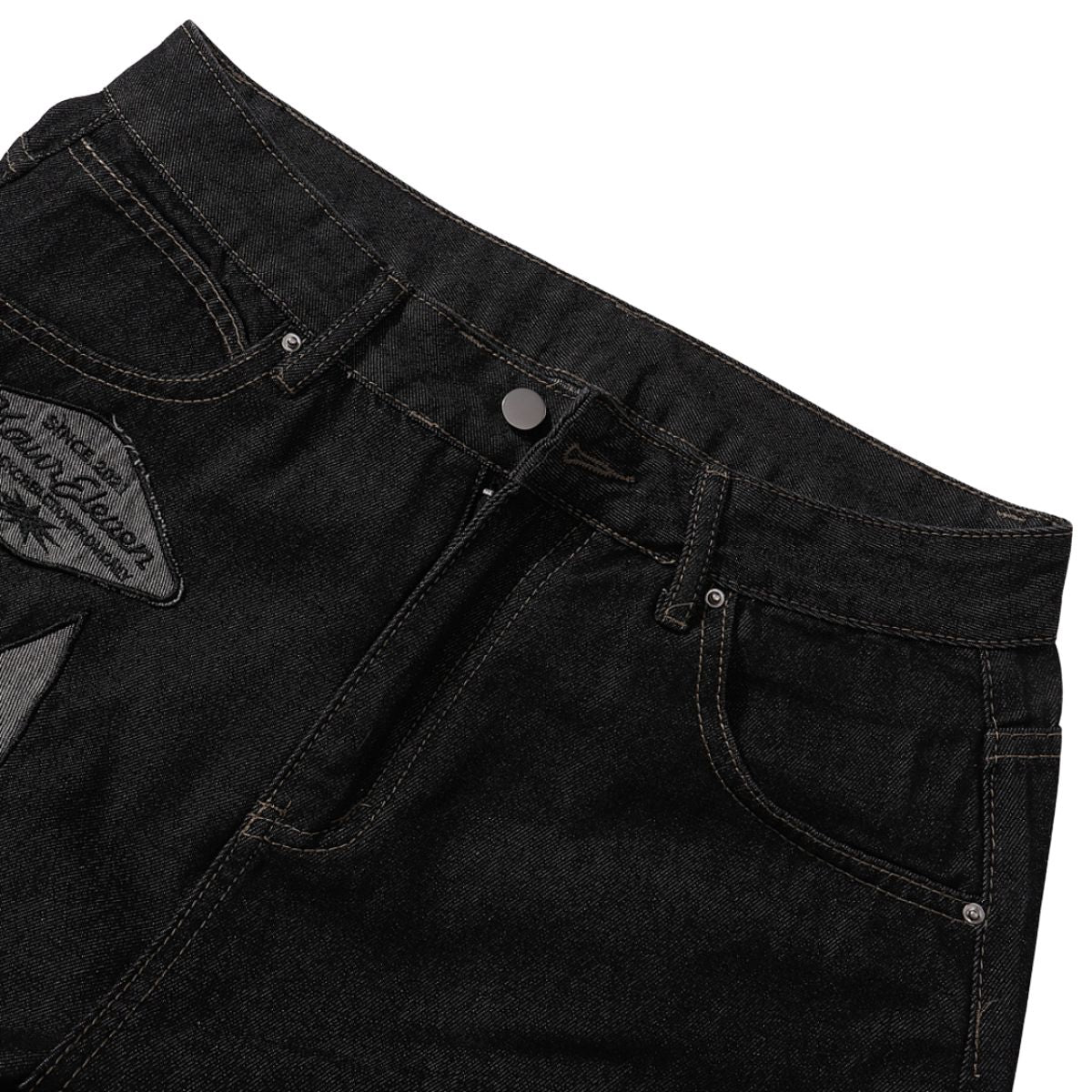 Vintage Black Straight Leg Jeans