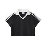 Contrast Panel Y2K Athletic Crop Tee