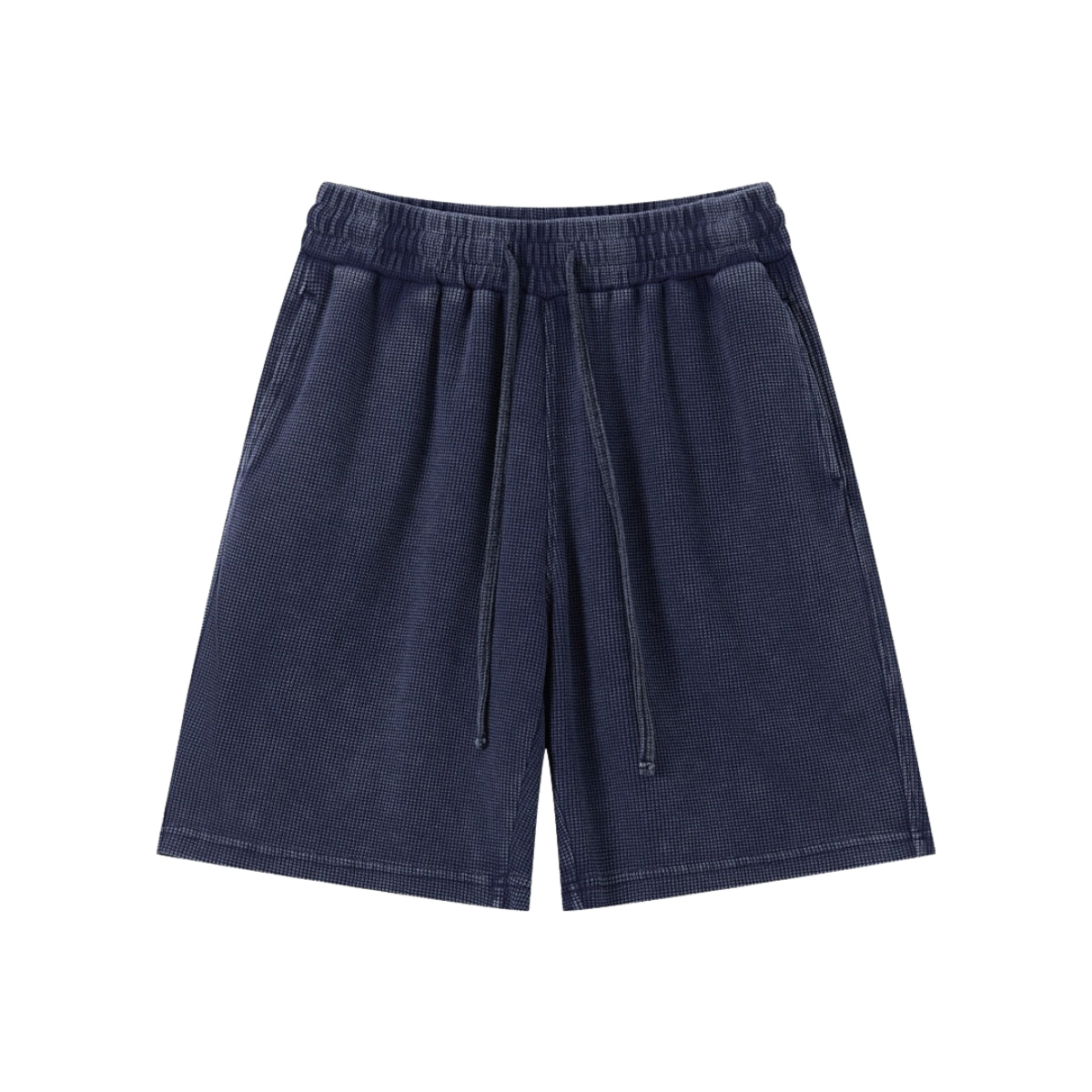Men’s Vintage Wash Loose Fit Snowflake Waffle Shorts