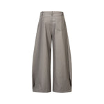 Vintage Curved Wide Leg Draped Trousers