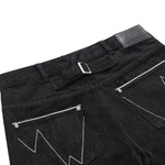 Street Deconstructed Embroidered Slim Flare Jeans