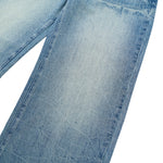 Medium Blue 3D-Whisker Baggy Jeans