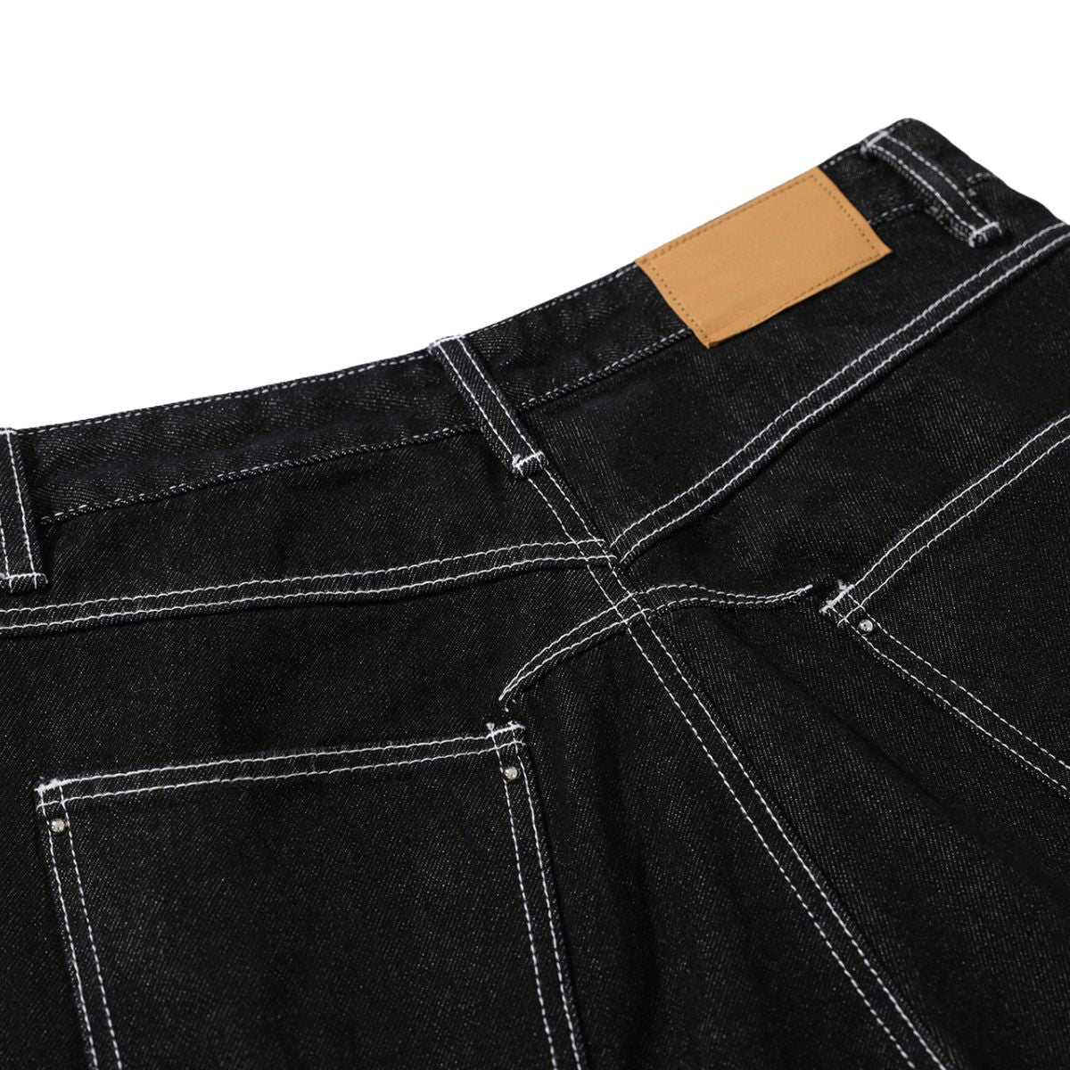 Raw Denim Deconstructed Wide Leg Denim Shorts