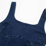 Split U Neck Denim Cami Maxi Dress