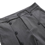 Vintage Pinstripe Wide Leg Cropped Trousers
