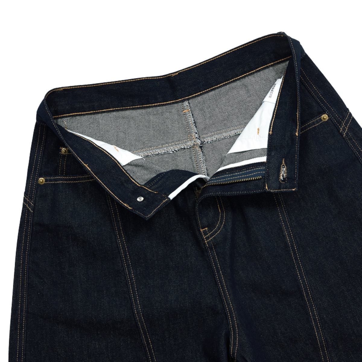 Patchwork Wide-Leg Cropped Denim Jeans