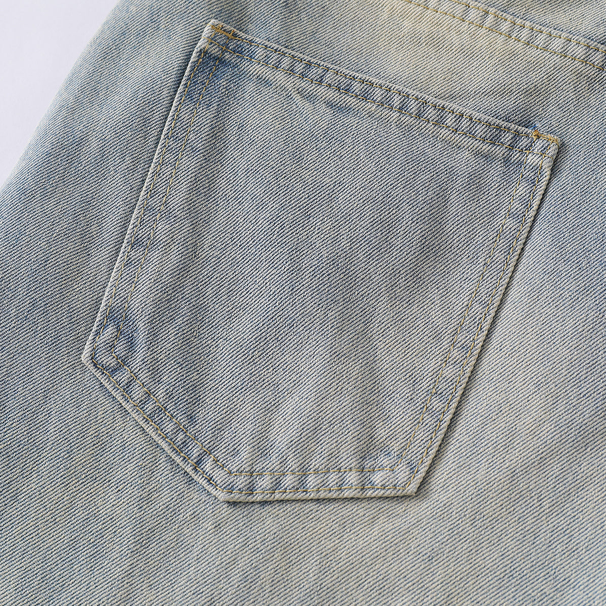 Wrinkle Wash Loose Straight Jeans