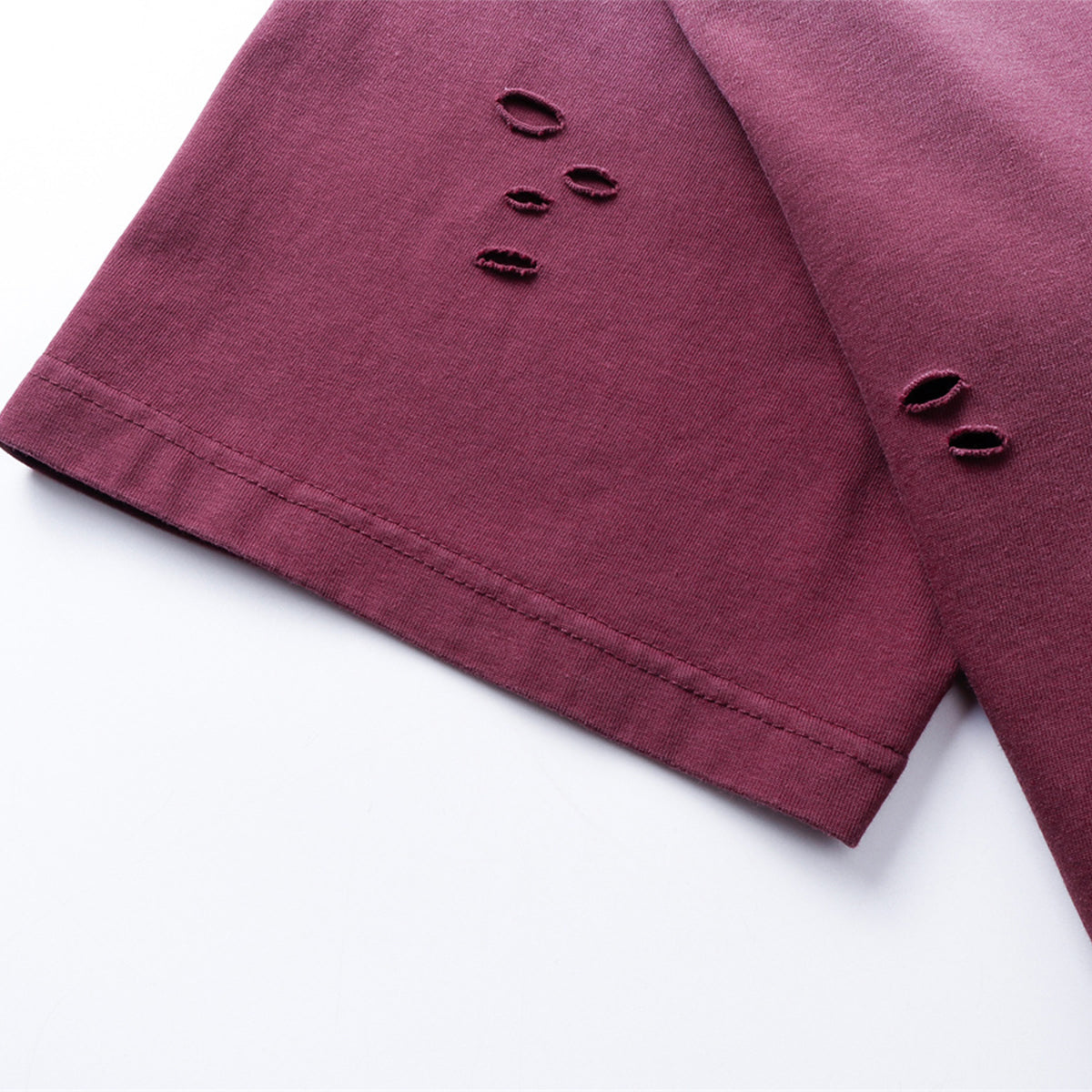 Retro Distressed Cotton Vintage Wash Polo T-Shirt