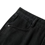 Distressed Black Ripped Flared Jeans