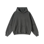 Two-Layer Sleeve Acid Washed Cotton Hoodie