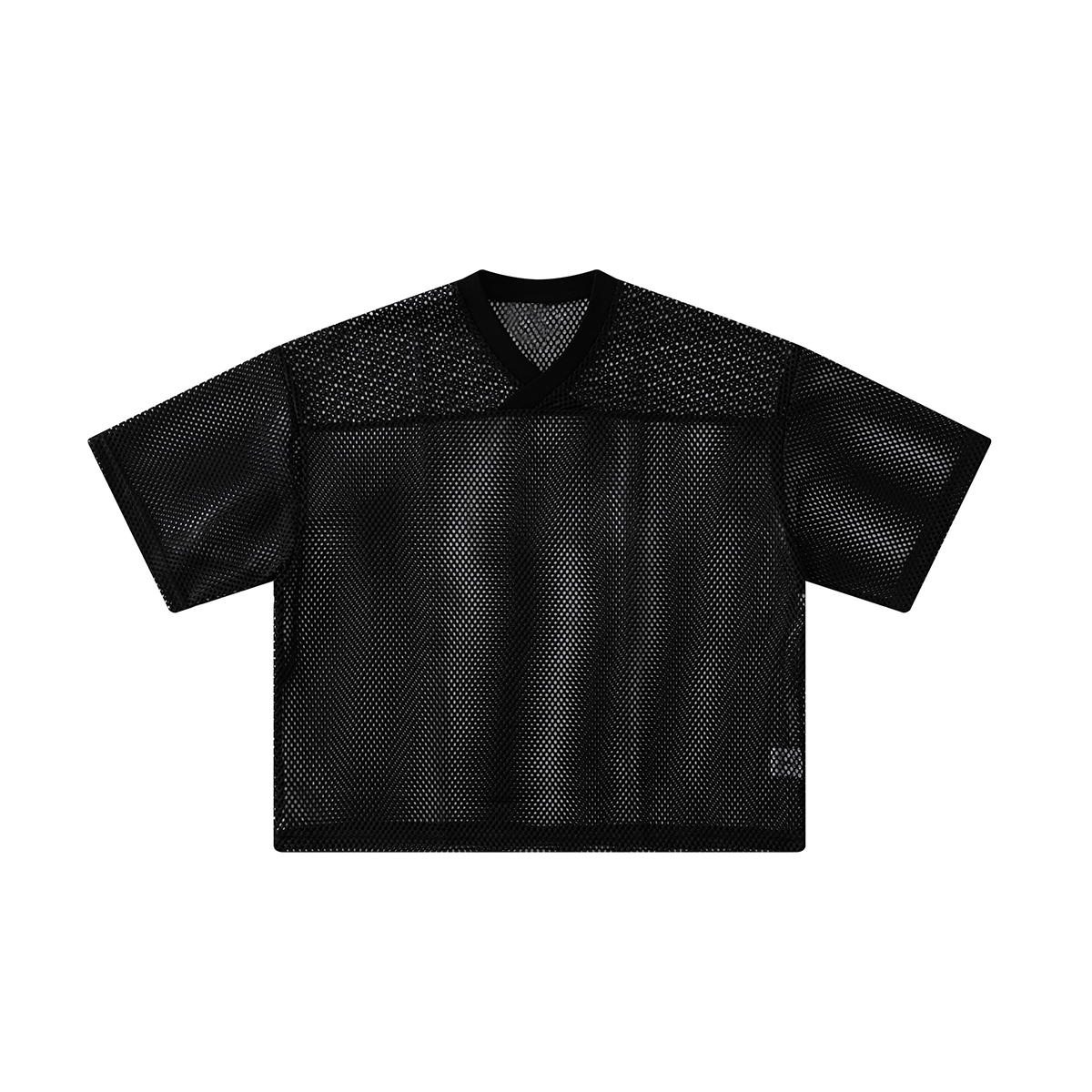 Breathable Mesh Oversized V Neck Tee