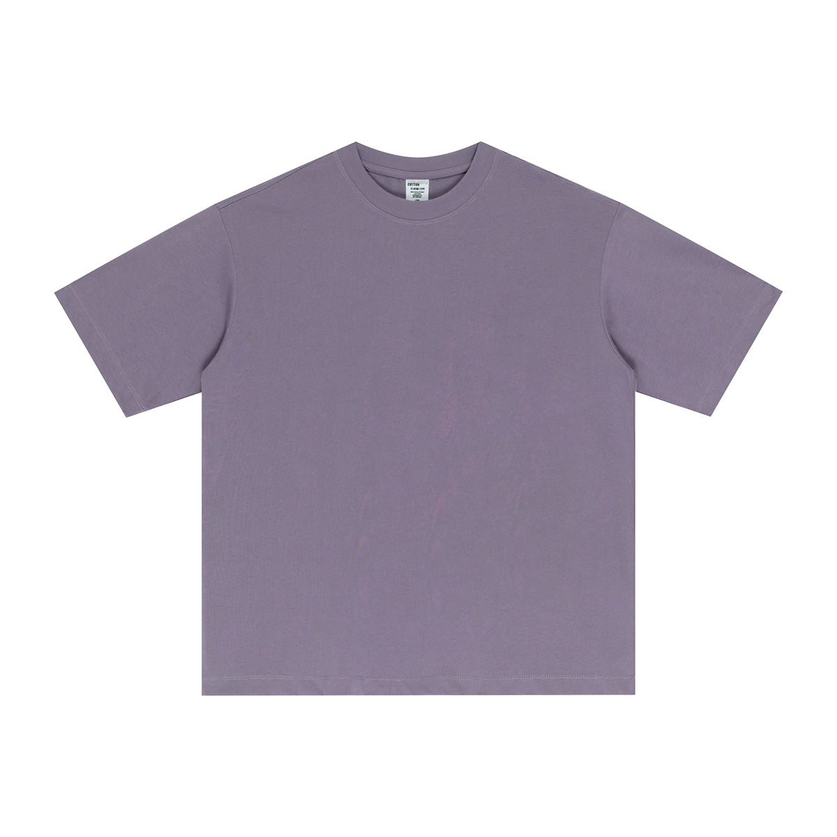 Solid Color Crew Neck Cotton T Shirt 255gsm