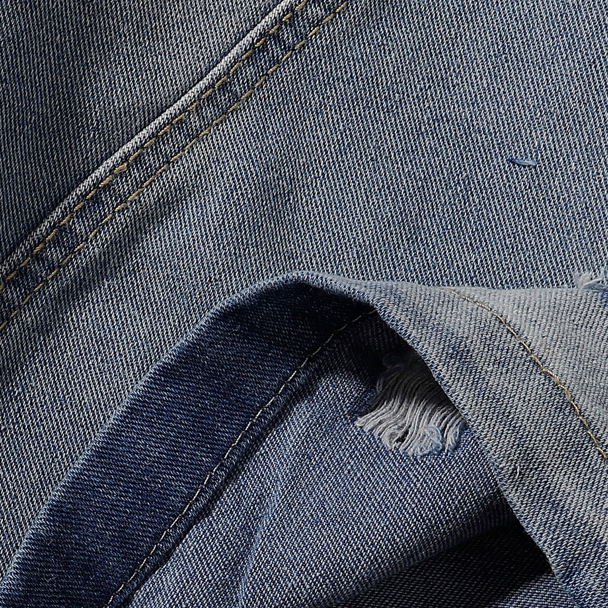 Distressed Ripped Panel Stitching Streetwear Denim Shorts