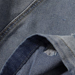 Distressed Ripped Panel Stitching Streetwear Denim Shorts