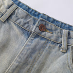 Wrinkle Wash Loose Straight Jeans