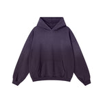 Relaxed Overdyed Ombre Faded Cotton Hoodie
