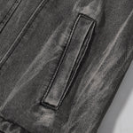 Streetwear Vintage Wash Denim Jacket