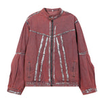 Wax Coated Denim Motorcycle Jacket