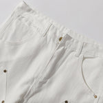 Zipper Hem Slight Flared Leg Cargo Pants