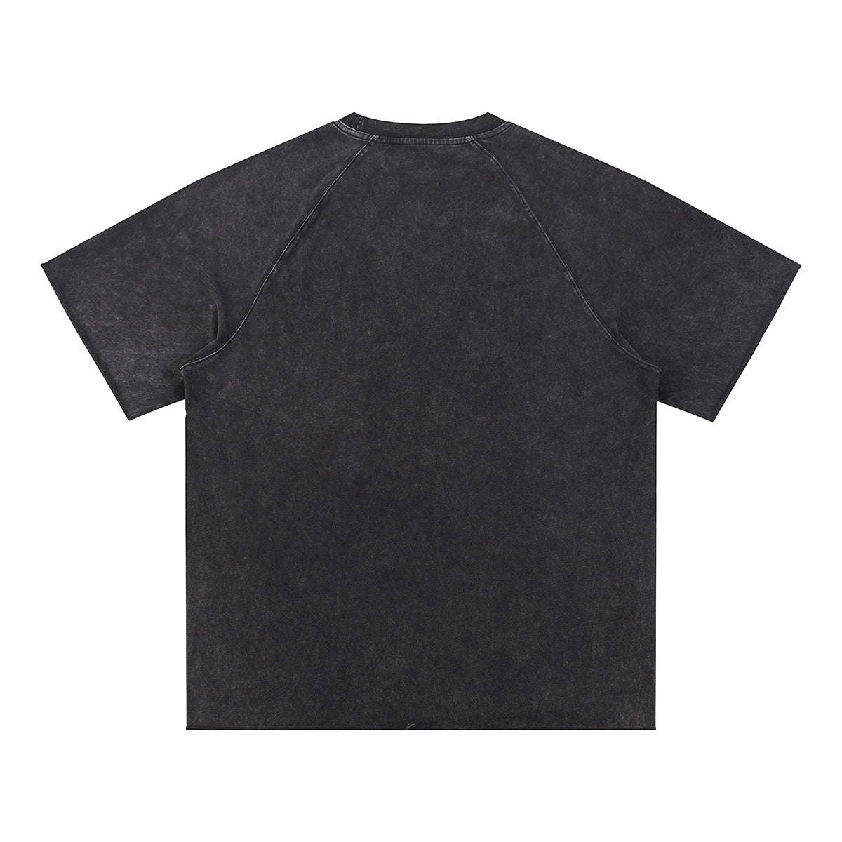 Stone-Washed Raw-Edge T-Shirt 270gsm
