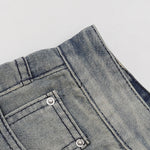 Paint Splatter Distressed Wide Leg Denim