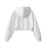 Women's Solid Color Relaxed Cropped Hoodie