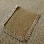 Chest Pocket Knit Sleeveless Relaxed Fit Muscle Tank