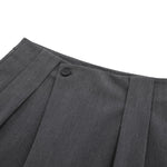 Vintage Asymmetrical Wide Leg Cropped Suit Shorts