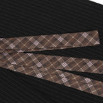 Washed Stripe Plaid Belt Relaxed Pants