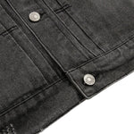 Street Distressed Patchwork Vintage Denim Jacket