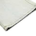 Vintage Light Wash Wide Leg Slub Denim Jeans