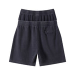 West Coast Waffle Double Waistband Snow Washed Distressed Shorts