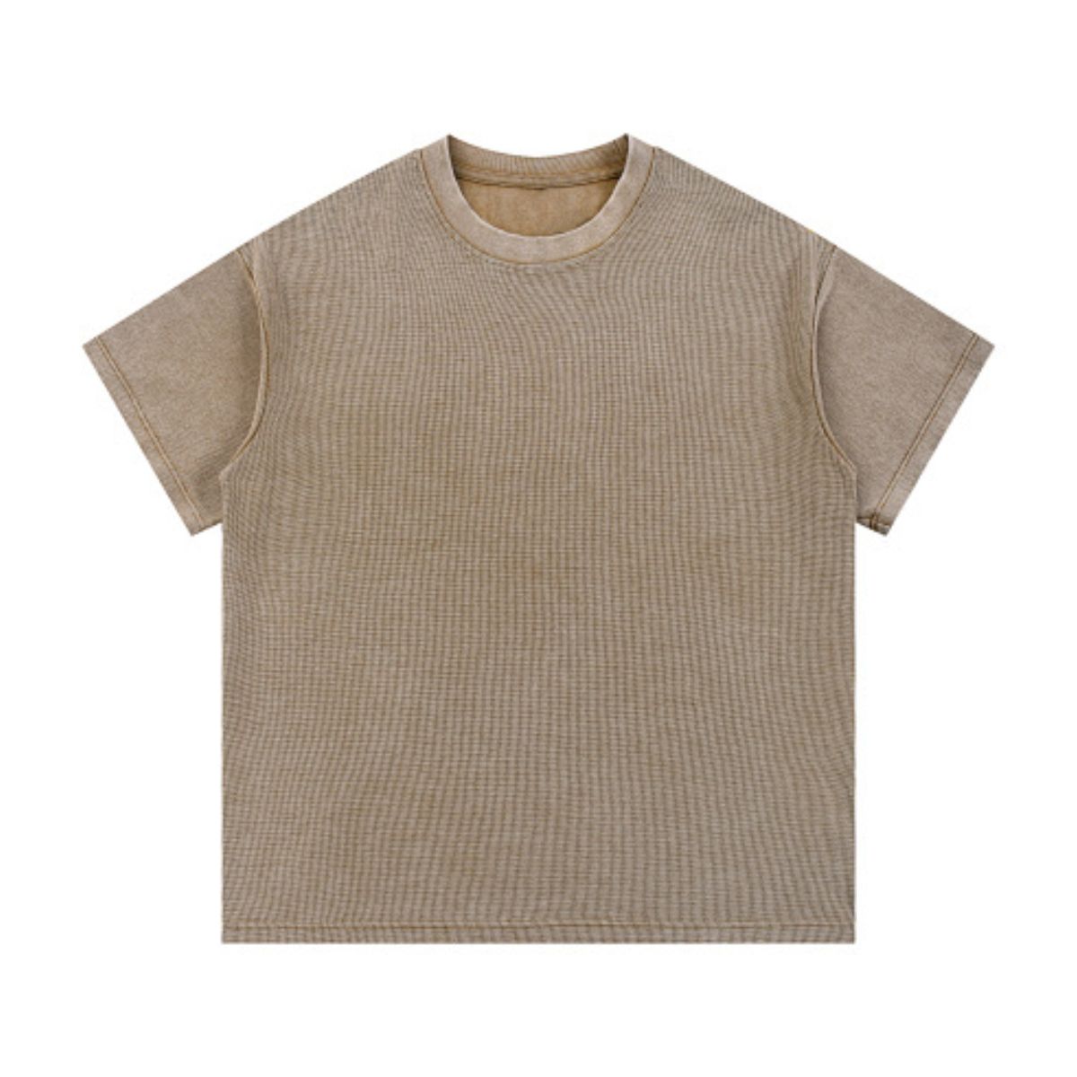 340G Vintage Wash Waffle Knit Relaxed Fit T-Shirt