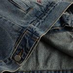 Casual Vintage Washed Floral Embroidered Hip-hop Denim Jacket