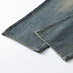 Washed Lightning Straight Leg Jeans-INNBLAC Fashion Apparel