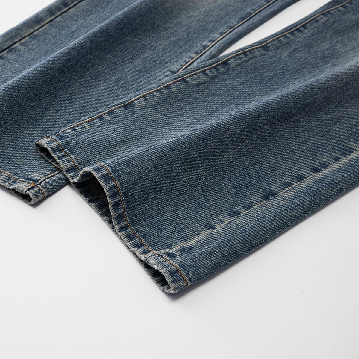 Washed Straight Leg Denim Pants-INNBLAC Fashion Apparel