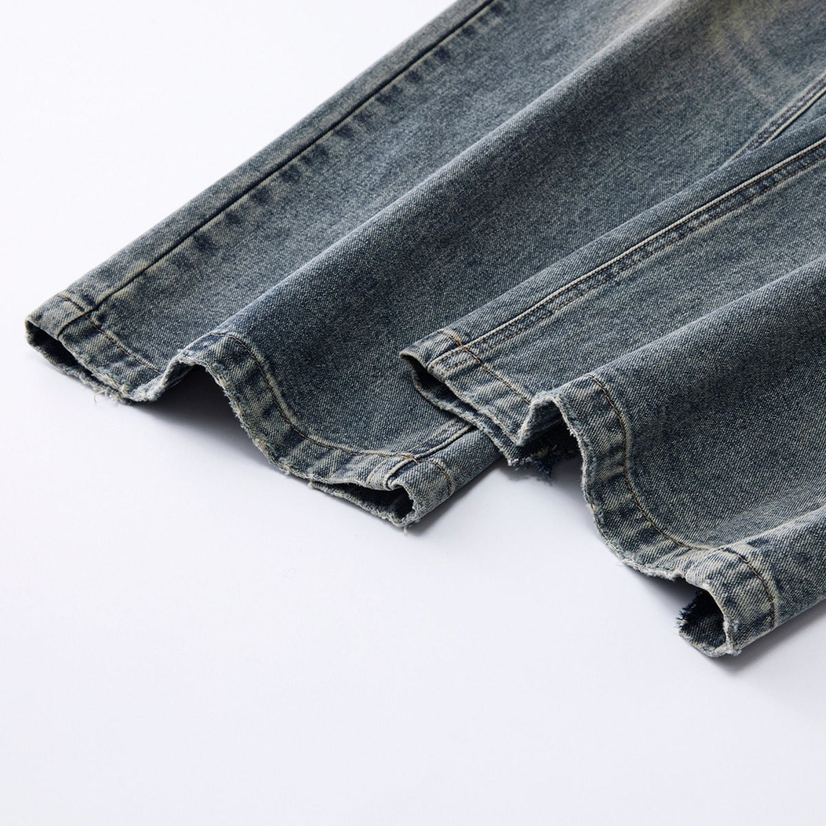 Washed Whiskers Baggy Jeans-INNBLAC Fashion Apparel