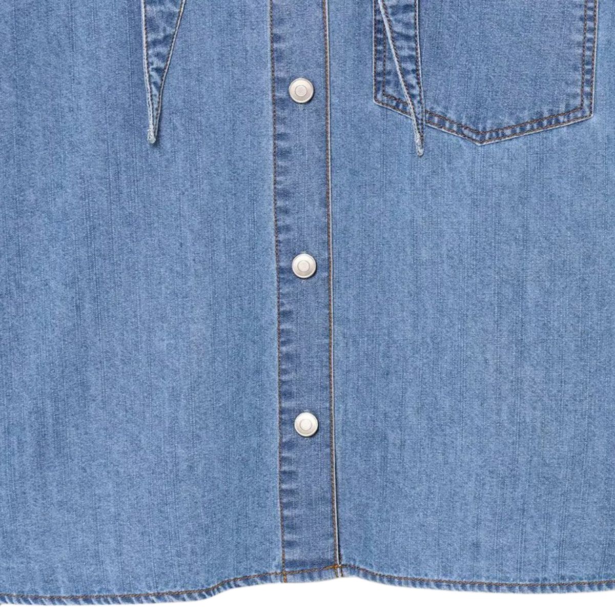 Women's Denim Shirt Stylish Blouse Layered Design Top