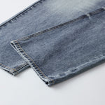 Straight Leg Whiskers Blue Jeans-INNBLAC Fashion Apparel