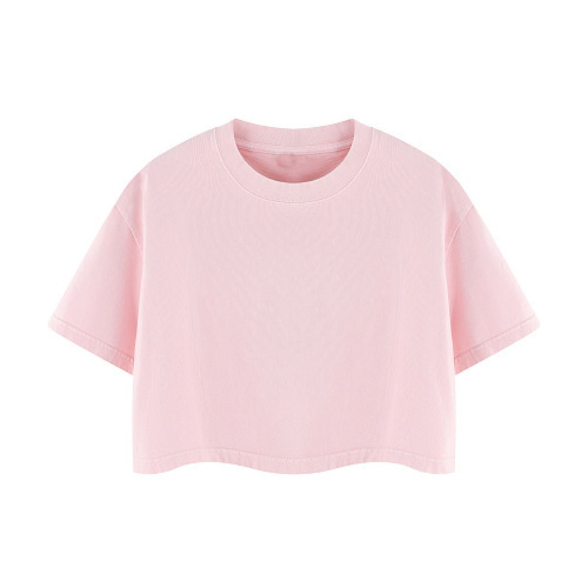 Snowflake Washed Boxy Cropped Cotton Tee 2026