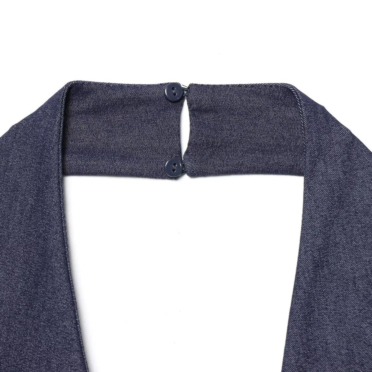 Halter Neck Cut-Out Denim Maxi Dress