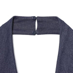 Halter Neck Cut-Out Denim Maxi Dress