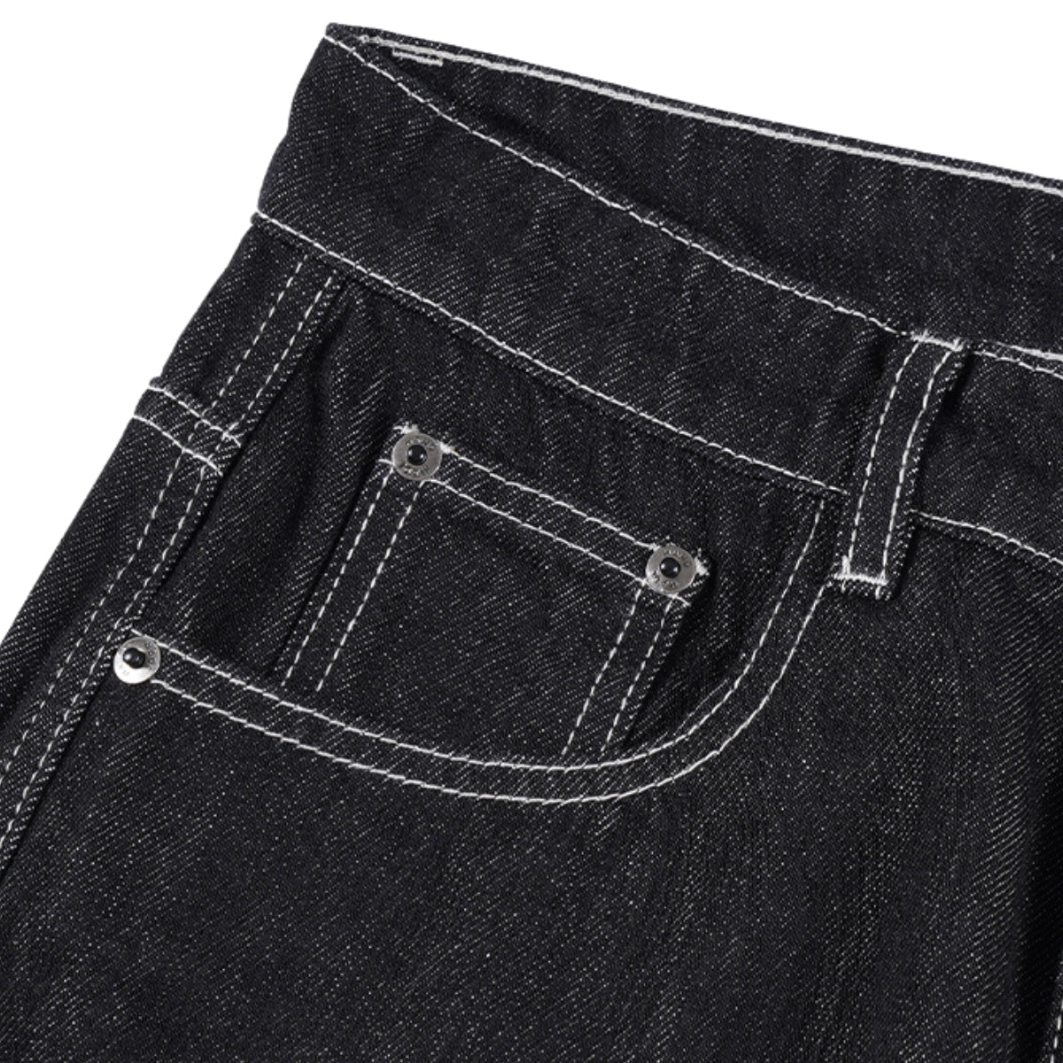 Plaid Cuff Baggy Jeans