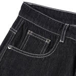 Plaid Cuff Baggy Jeans