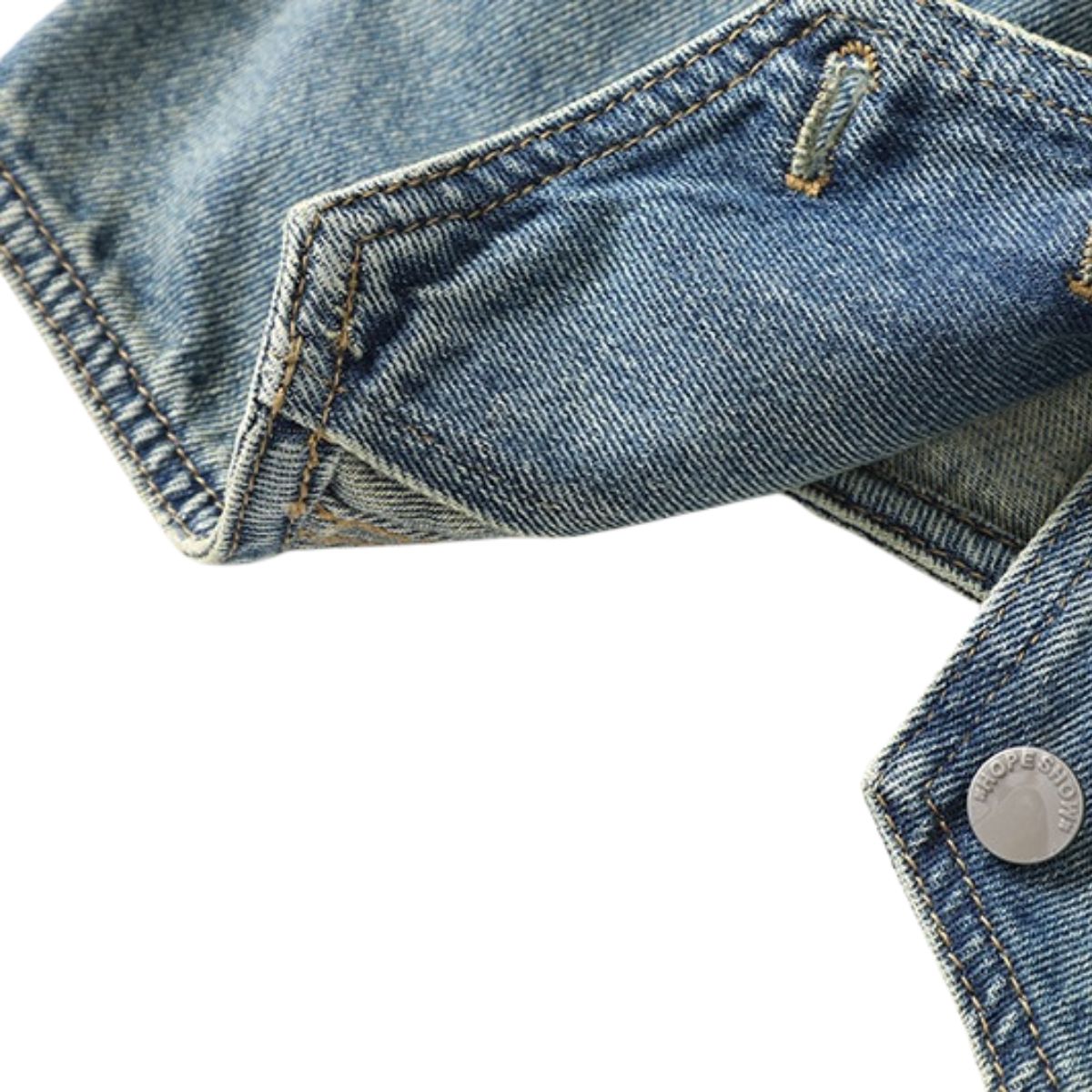 V-Neck Button-Front Denim Vest